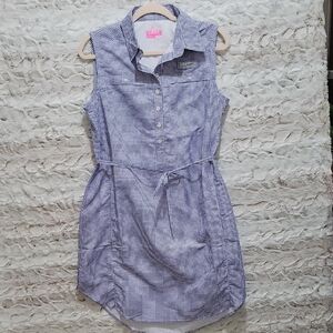 HABIT Sun Ridge River Guide Shirt Dress Womens M Blue Gingham, Gorpcore, Outdoor